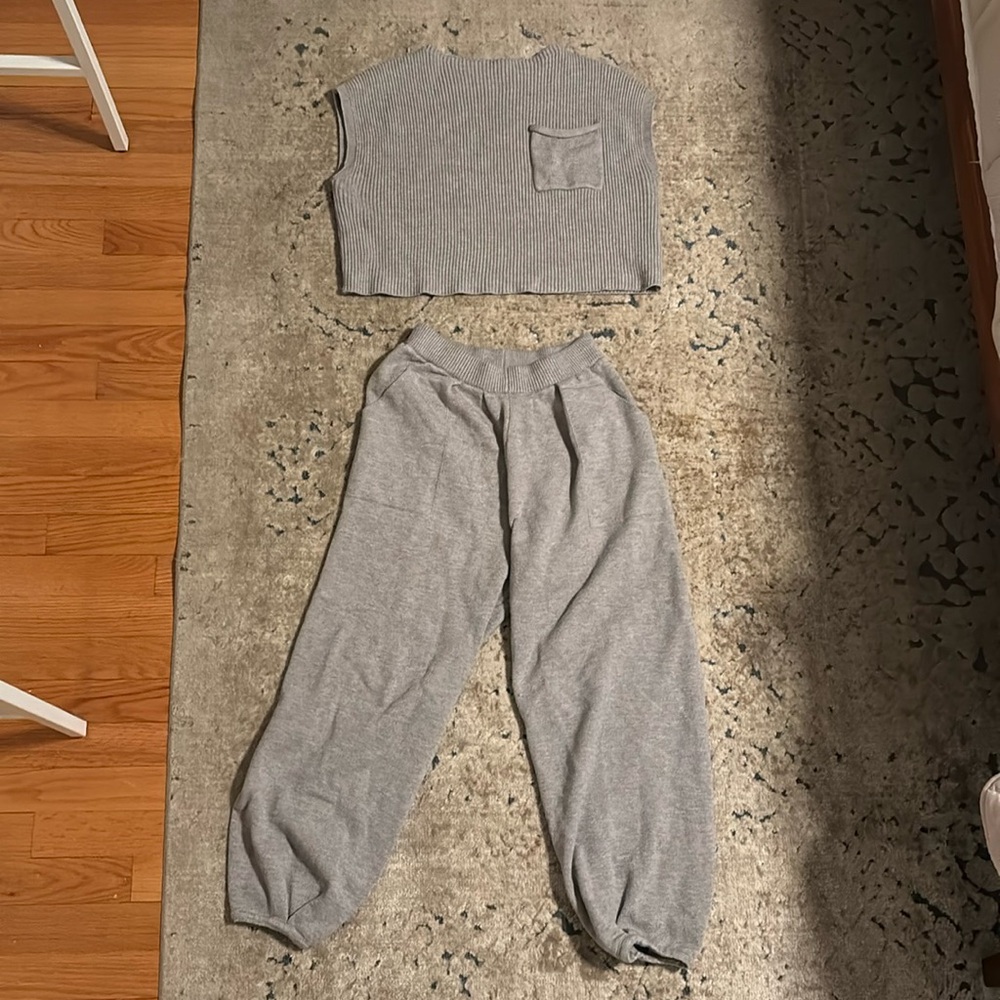 Grey lounge two piece set